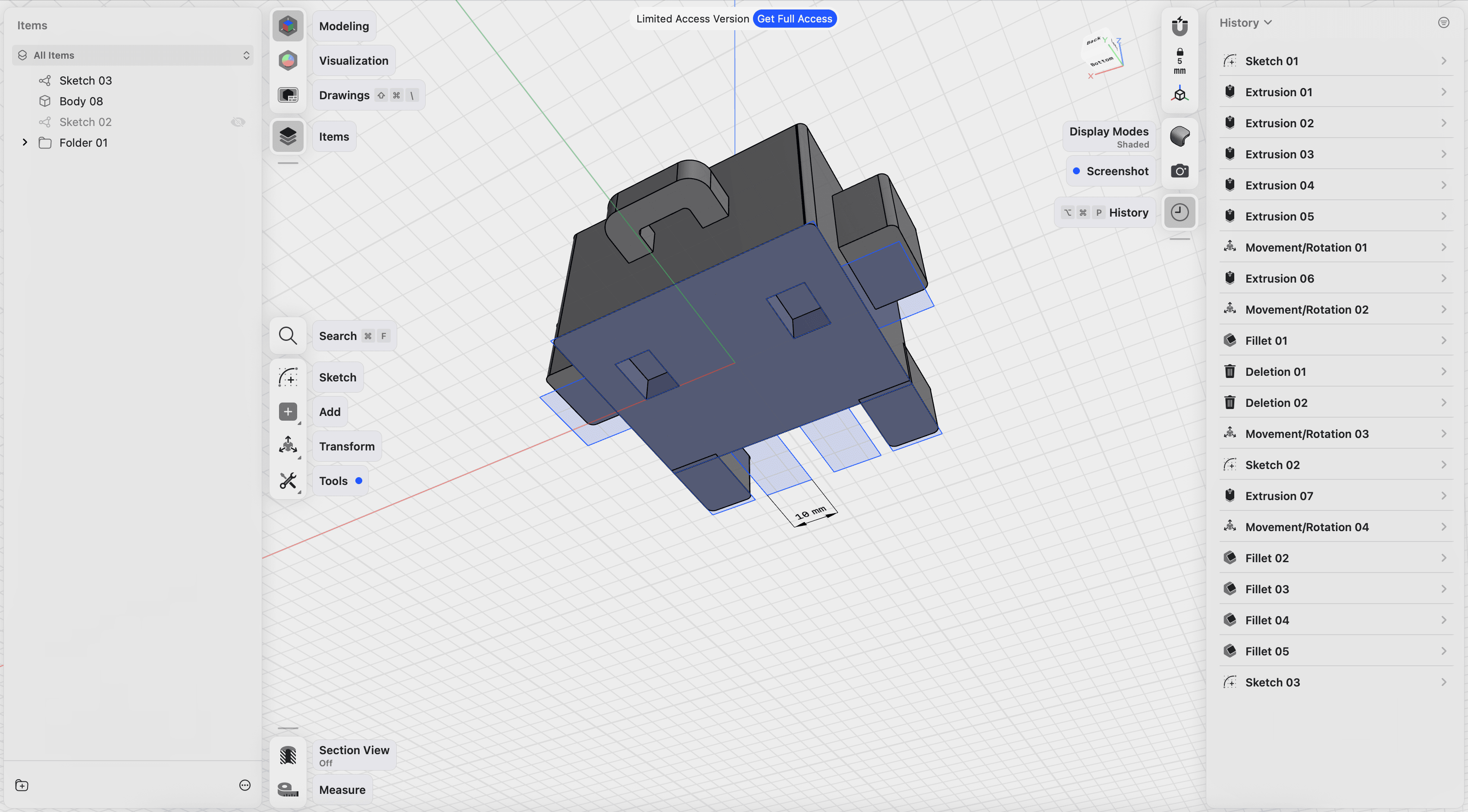 Claude model in CAD. The modelling process.