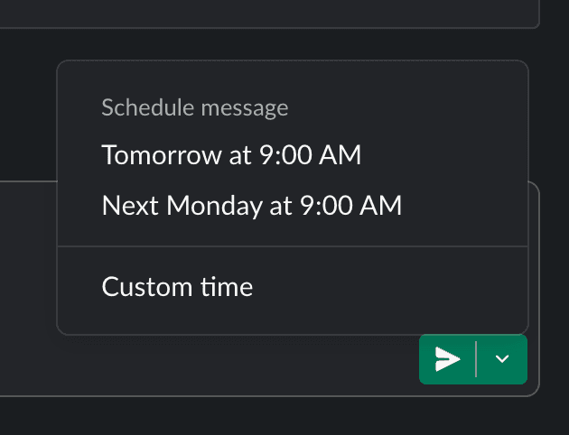 Slack Schedule Send