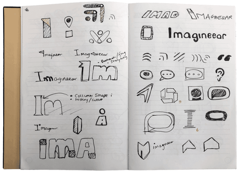 Imagineear logo sketch 3